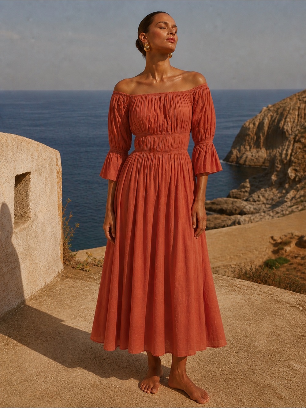 NWT Cult Gaia Square Neck Midi Dress  | Resort Luxury XS